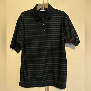 Nike Golf Polo Dark Blue Striped Men's